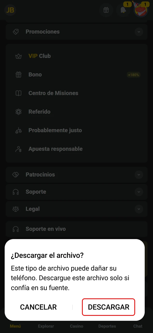 JB en Costa Rica facilita obtener el APK rápidamente.