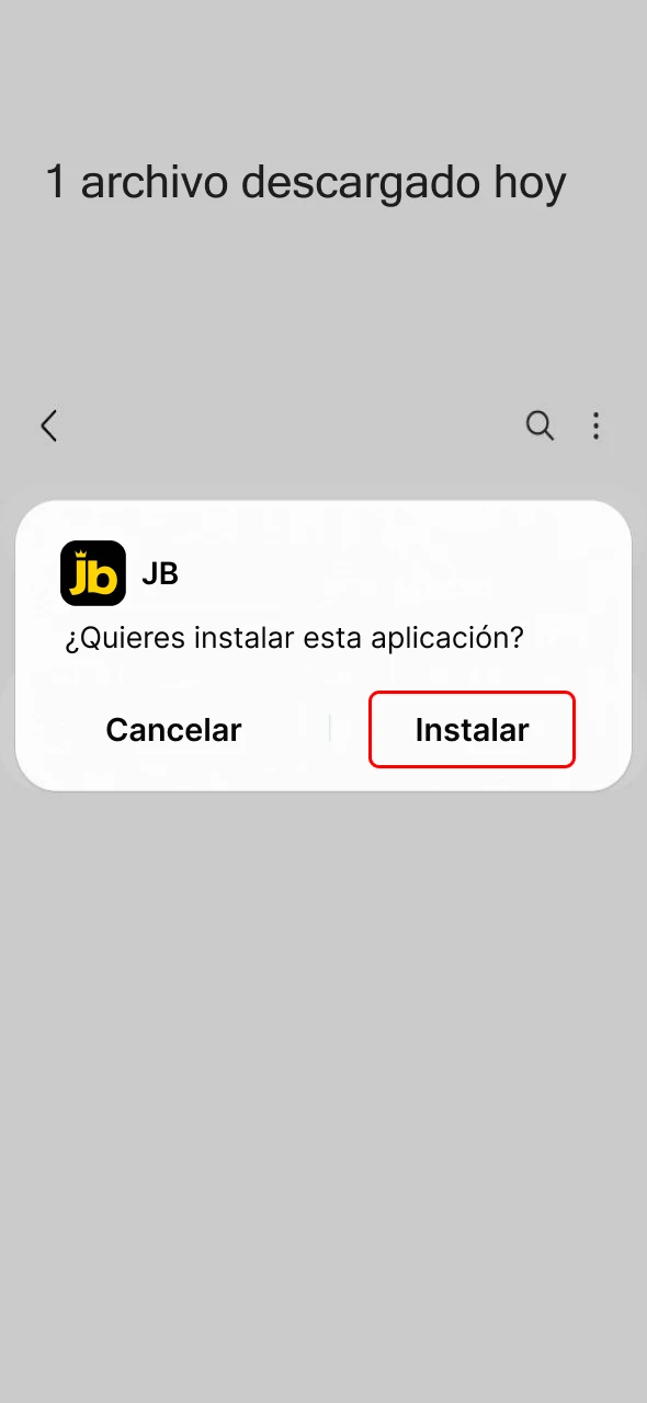 JB instala la app Android sin procesos complicados.