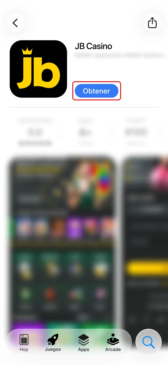 JB confirma la descarga de la app en iOS fácilmente.