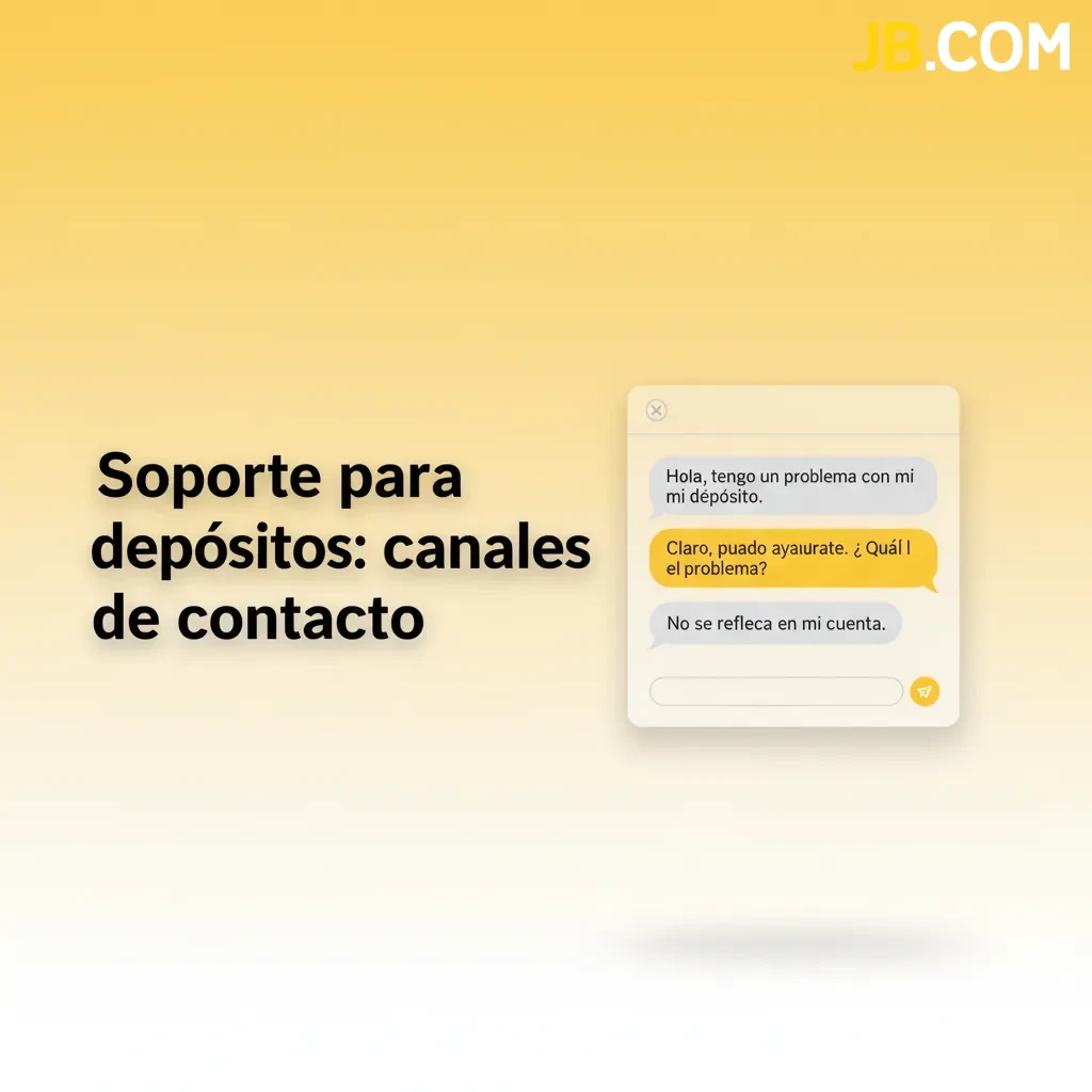 Soporte para depósitos: canales de contacto. Chat 24/7, correo soporte@jb.cr, WhatsApp, +506 4000 0000 y centro de ayuda.