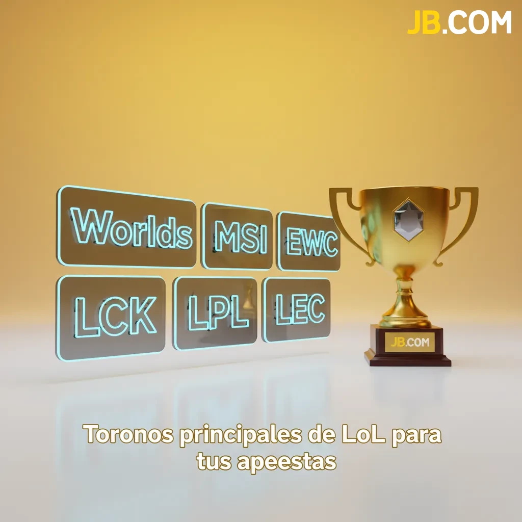 Gráfico de torneos clave de LoL: Worlds, MSI, EWC, LCK (Corea), LPL (China) y LEC (Europa) para tus apuestas.