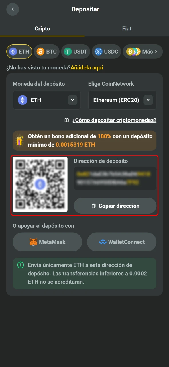 JB requiere realizar un depósito válido.